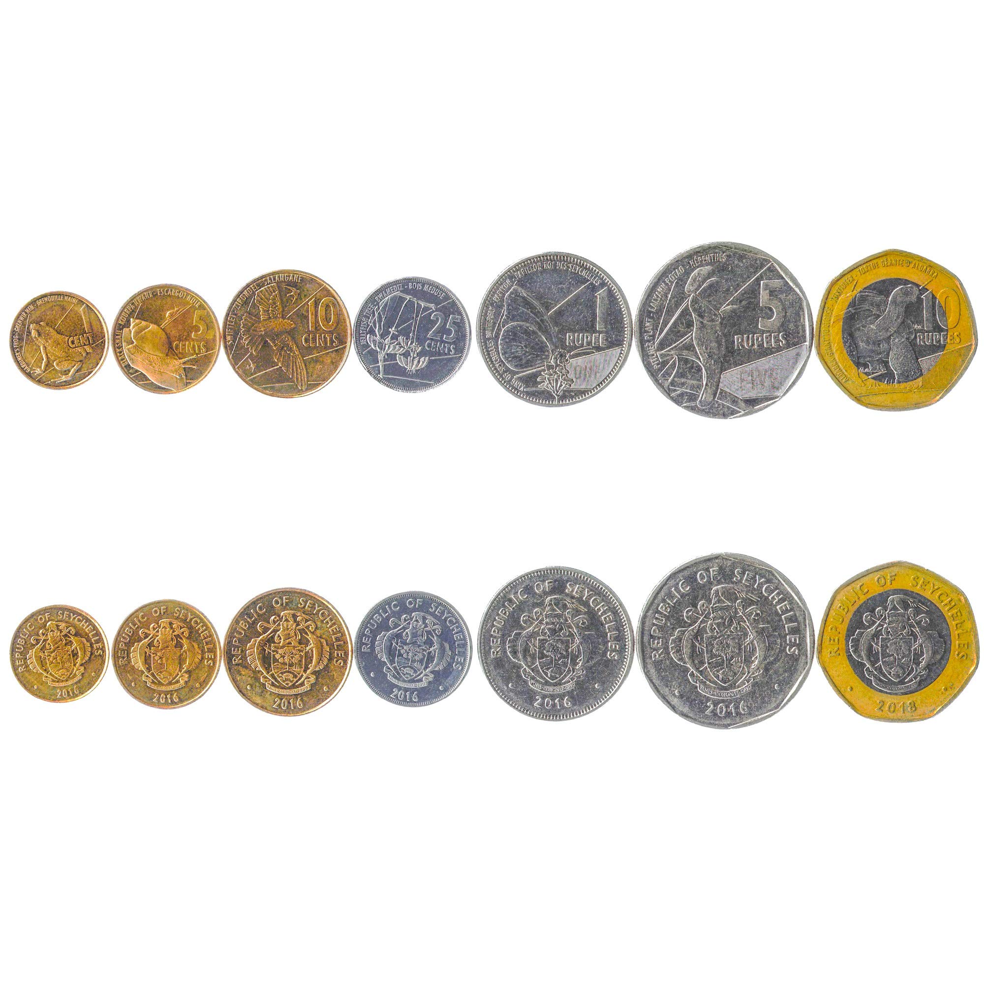 コレクション collectibles coins Amazon.com: Set of 7 Coins from Seychelles. 1, 5, 10, 25 Cents, 1